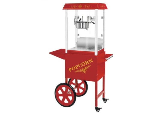 Machine à popcorn professionnelle. Popcorn, huile et sachets sont inclus. Possibilité de l'inclure pour faire un pack château + popcorn pour une fête encore plus réussie !
